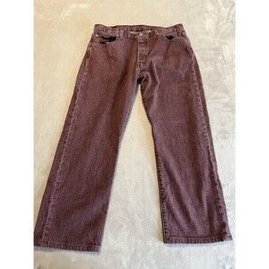 Levi’s 501 Jeans Men’s 36 X 27 Colored Maroon‎ Red Vintage Wash Straight Leg